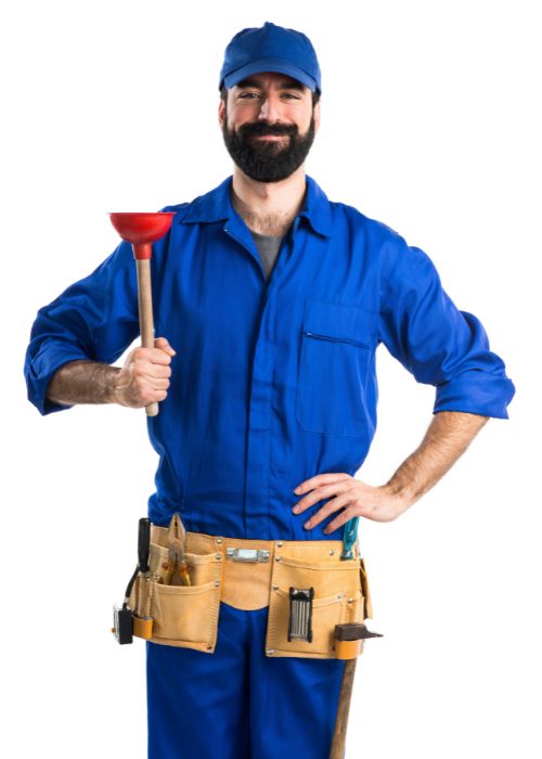 Homem encanador representando a desentupidora Hidrobem